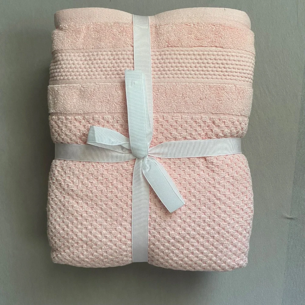 Caro Home 6 piece towel set, light pink color